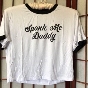 Poster Grl ~spank me a daddy~ ringer tee